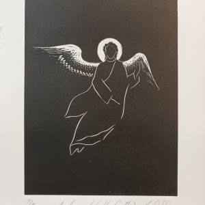 Archangel Lino Print
